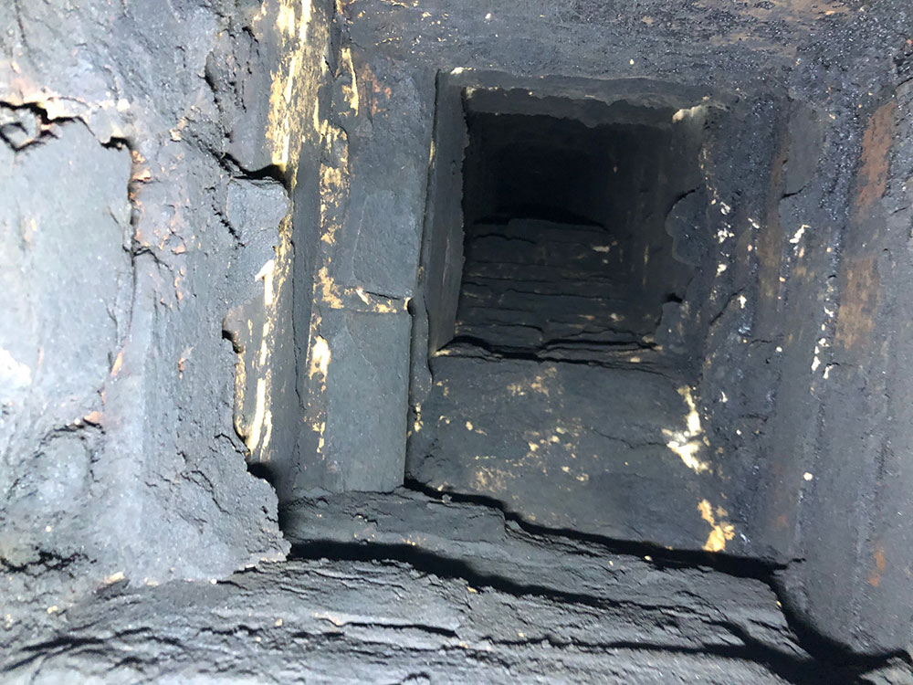 Chimney after being cleaned